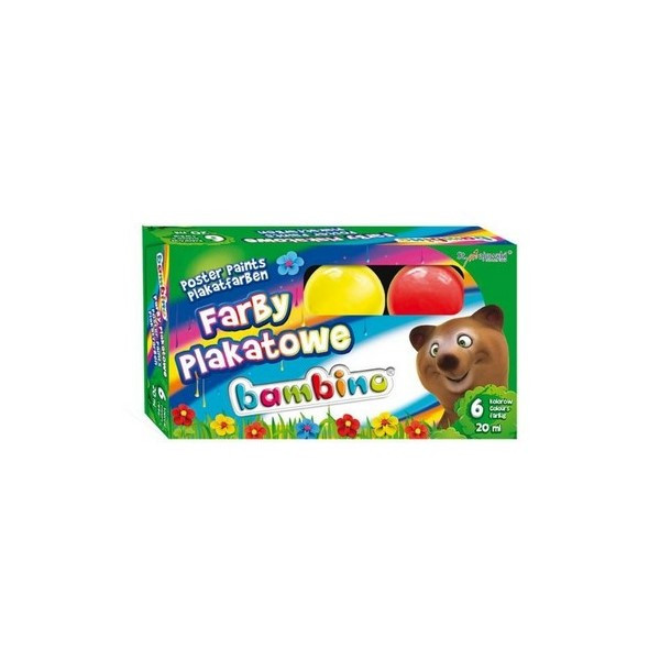 Farby plakatowe 6 kol./20 ml Bambino 001598 246407 - 1