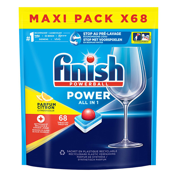 Finish Power All-in-One Cytryna tabletki do zmywarki (68 tabletek)  SFI01026 - 1