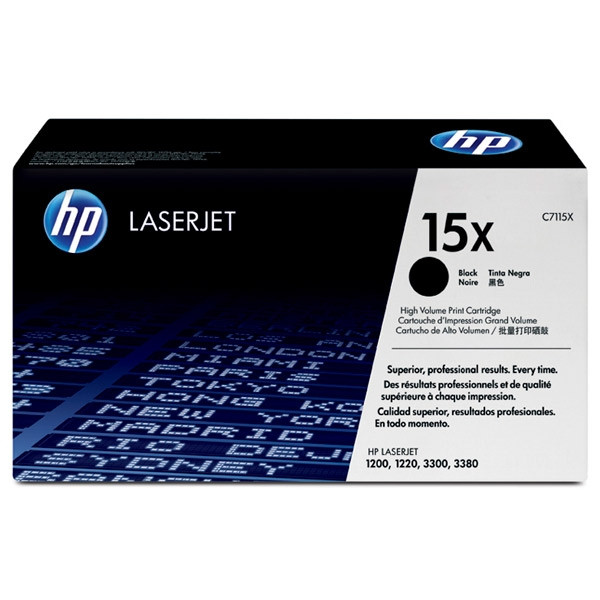 HP 15X (C7115X) toner czarny, zwiększona pojemność, oryginalny C7115X 032132 - 1