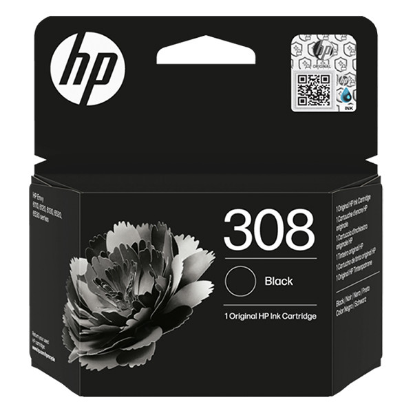 HP 308 (7FP21UE) tusz czarny, oryginalny 7FP21UE 055611 - 1