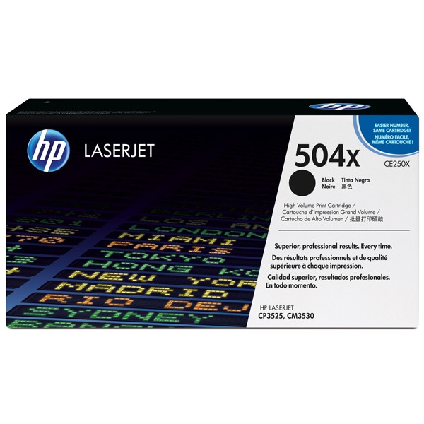 HP 504X (CE250X) toner czarny, zwiększona pojemność, oryginalny CE250X 039832 - 1