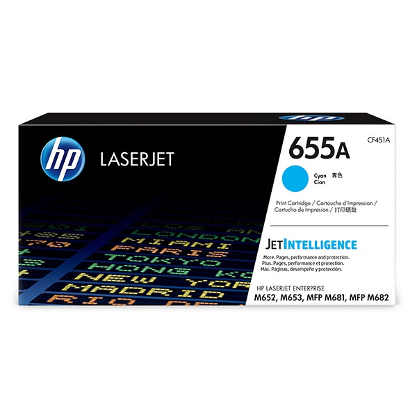 HP 655A (CF451A) toner niebieski, oryginalny CF451A 055160 - 1