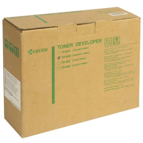 Kyocera TD-80M toner / developer czerwony, oryginalny 370PE4KL 079146 - 1