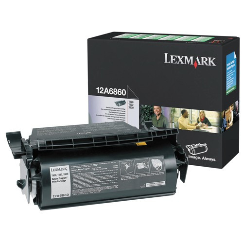 Lexmark 12A6860 toner czarny, oryginalny 12A6860 034230 - 1