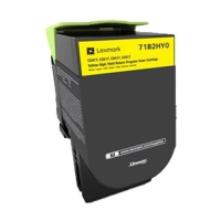 Lexmark 71B2HY0 toner żółty, zwiększona pojemność, oryginalny 71B2HY0 037754