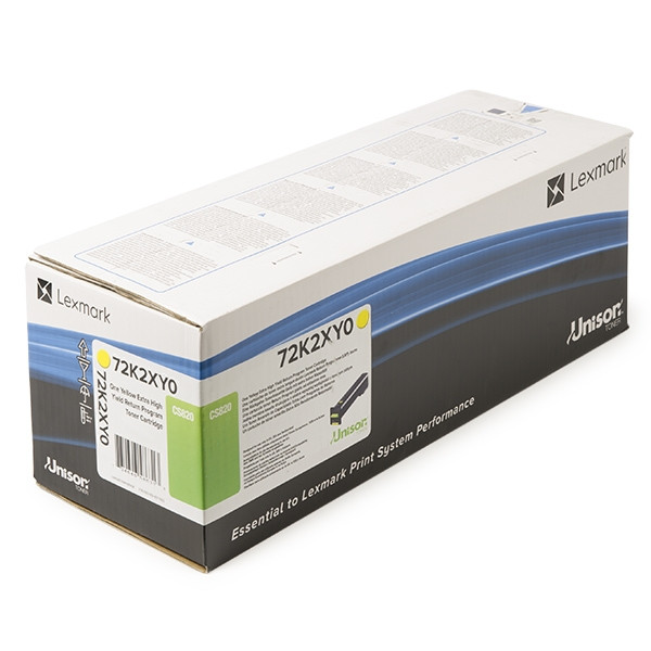 Lexmark 72K2XY0 toner żółty o zwiększonej pojemności, oryginalny 72K2XY0 037644 - 1