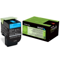 Lexmark 802HC (80C2HC0) toner niebieski, zwiększona pojemność, oryginalny 80C2HC0 037294