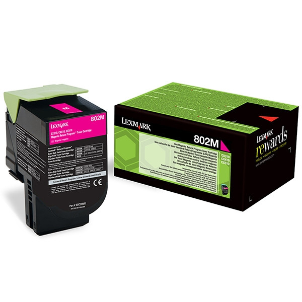 Lexmark 802M (80C20M0) toner czerwony, zmniejszona pojemność, oryginalny 80C20M0 037280 - 1