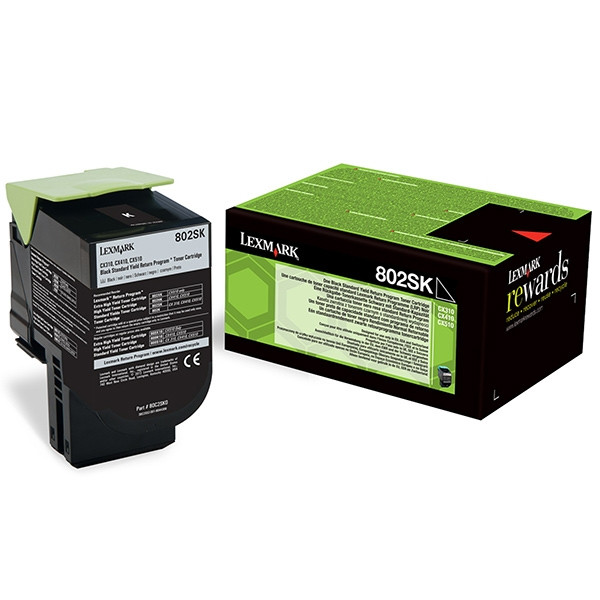 Lexmark 802SK (80C2SK0) toner czarny, oryginalny 80C2SK0 037284 - 1