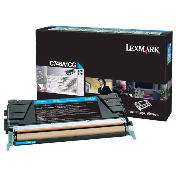 Lexmark C746A1CG toner niebieski, oryginalny C746A1CG 037208 - 1