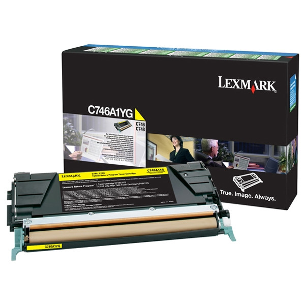 Lexmark C746A1YG toner żółty, oryginalny C746A1YG 037212 - 1