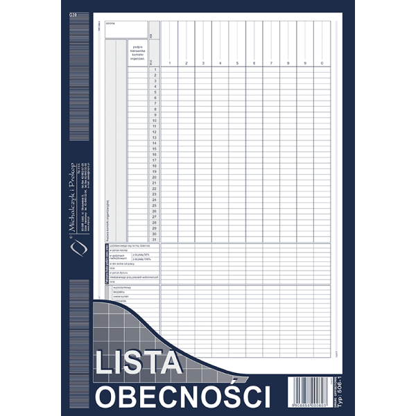 Lista obecności 506-1 506-1 246916 - 1