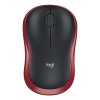 Logitech Myszka bezprzewodowa Logitech M185, czerwona 910-002240 828102