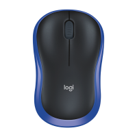 Logitech Myszka bezprzewodowa Logitech M185, niebieska 910-002239 828106