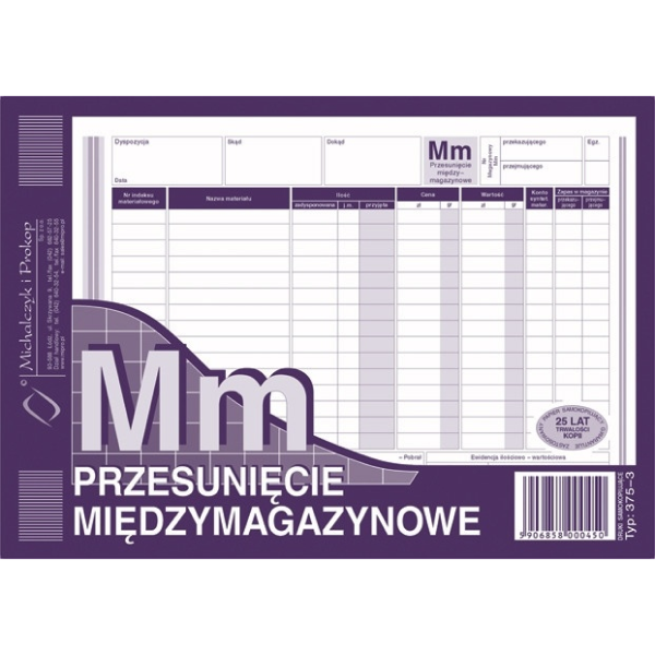 MM przesunięcie magazynowe 375-3 375-3 246896 - 1