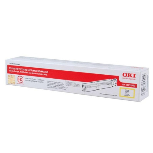 OKI 43459369 toner żółty, oryginalny 43459369 036066 - 1