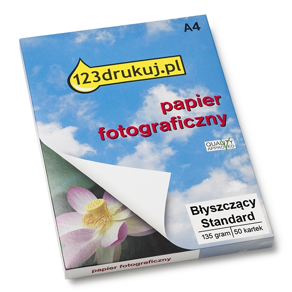 Papier fotograficzny błyszczący 135 gramów (50 kartek), 123drukuj  064040 - 1