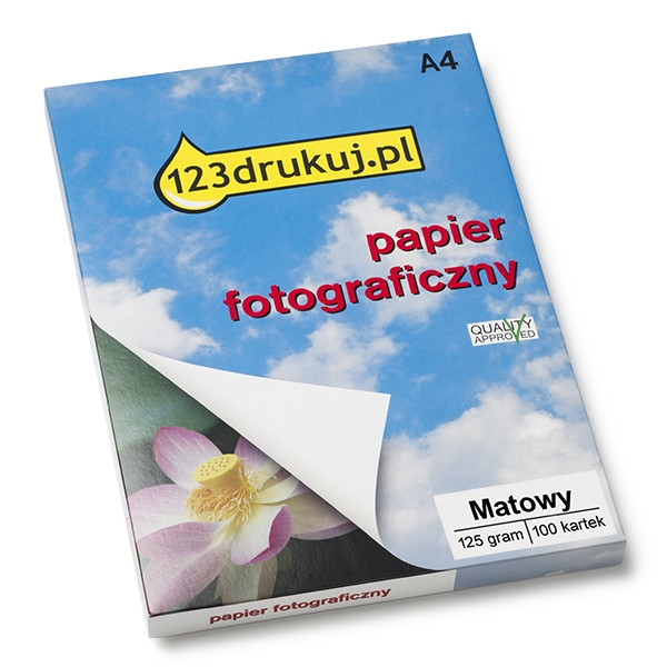 Papier fotograficzny matowy 125 gramów (100 kartek), 123drukuj  064011 - 1