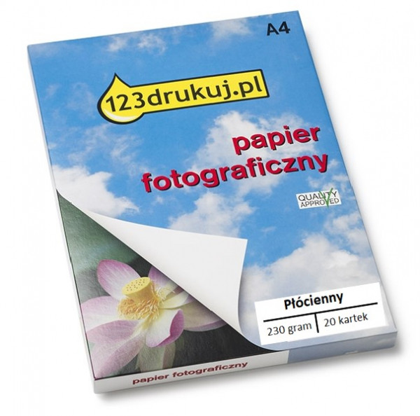 Papier fotograficzny płócienny Canvas A4 matowy (20 kartek), 123drukuj  064160 - 1