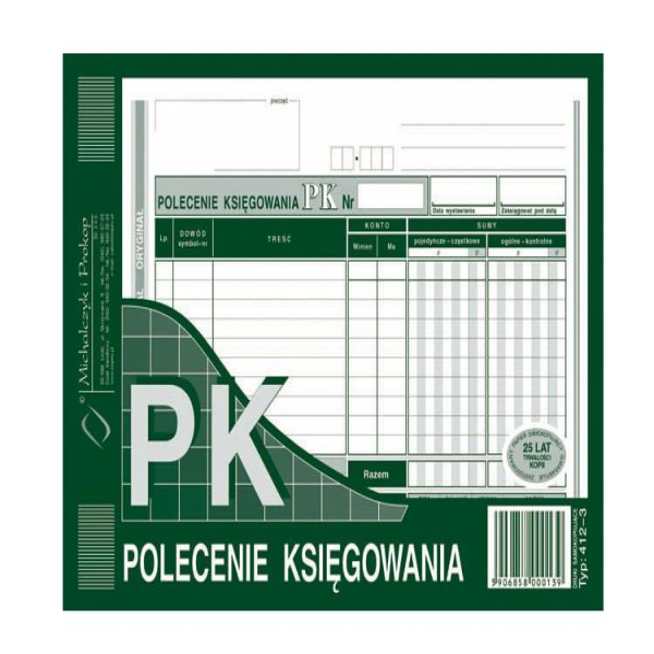 Polecenie księgowania 412-3 412-3 246907 - 1