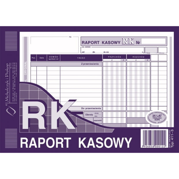 Raport kasowy 411-3 411-3 246906 - 1