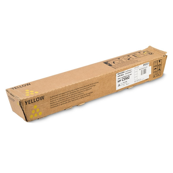 Ricoh MP C5502E toner żółty, oryginalny 841684 842021 073820 - 1