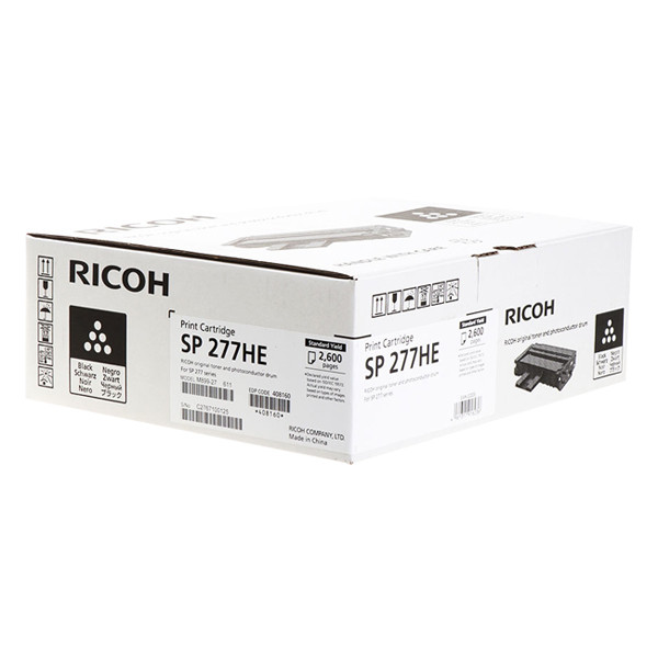 Ricoh SP 277HE toner czarny, oryginalny 408160 066932 - 1