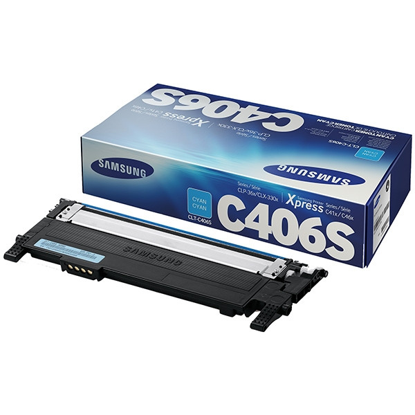 Samsung CLT-C406S (ST984A) toner niebieski, oryginalny CLT-C406S/ELS 033794 - 1