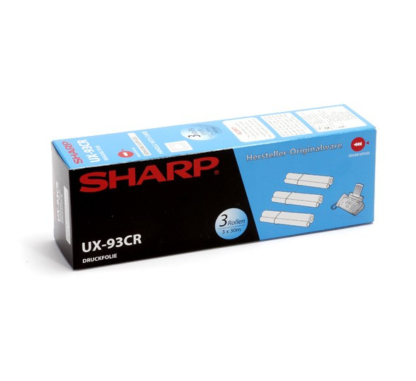 Sharp UX-93CR folia do faksu 3 sztuki, oryginalna UX-93CR 038915 - 1