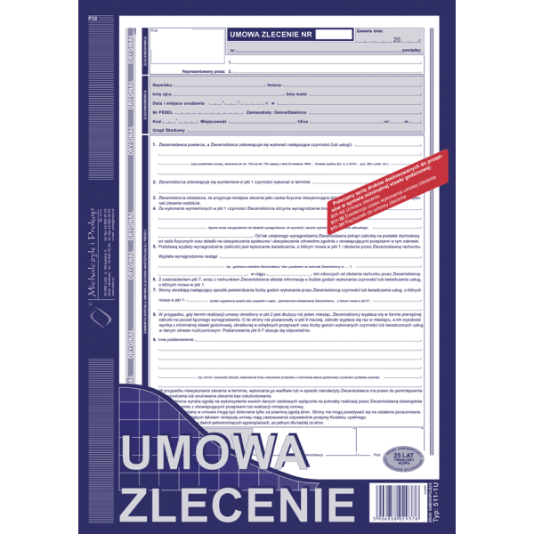 Umowa zlecenie 511-1u 511-1U 246919 - 1