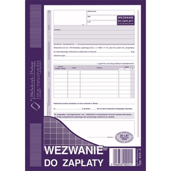 Wezwanie do zapłaty ostateczne 423-3 423-3 246910 - 1