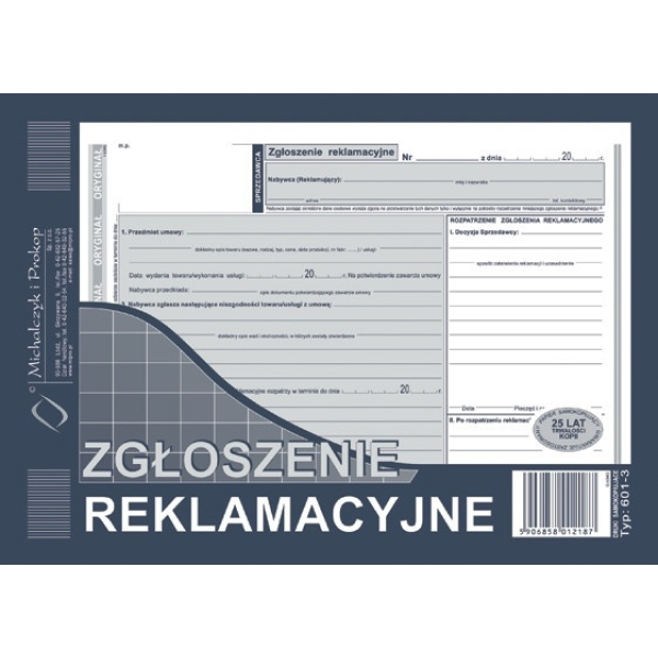 Zgłoszenie reklamacyjne 601-3 601-3 246924 - 1