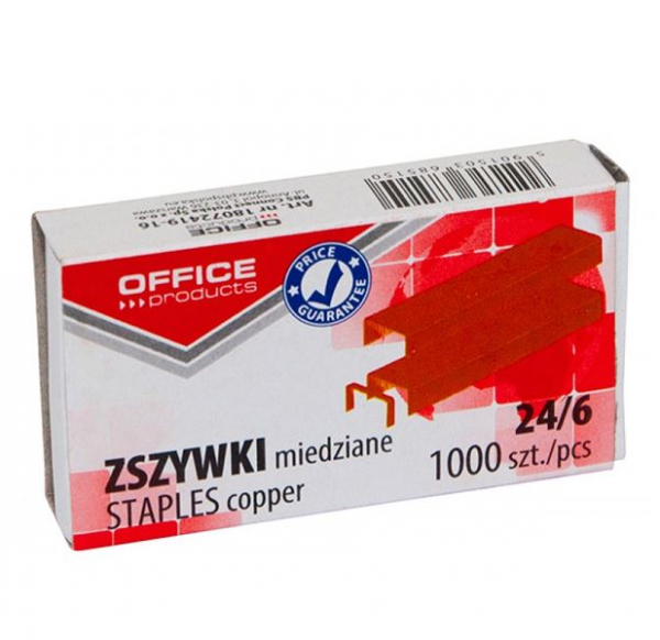 Zszywki Office Products 24/6 miedziane PB1191 246685 - 1